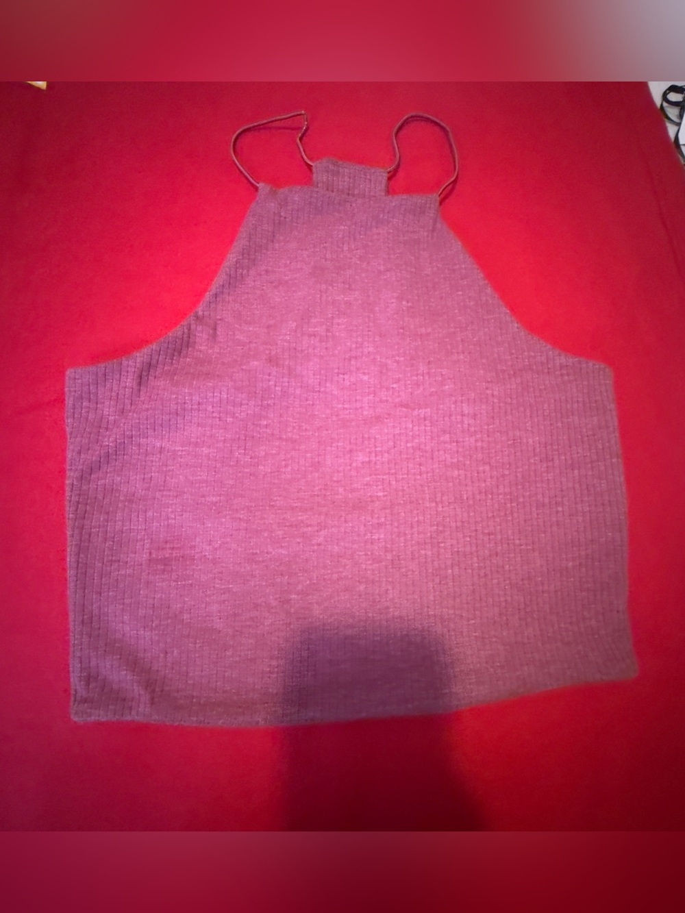 Me to We Ribbed Halter Crop Top - Mauve